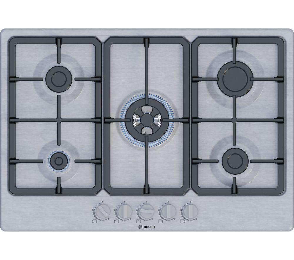 BOSCH Series 4 PGQ7B5K90 75 cm Gas Hob - Stainless Steel