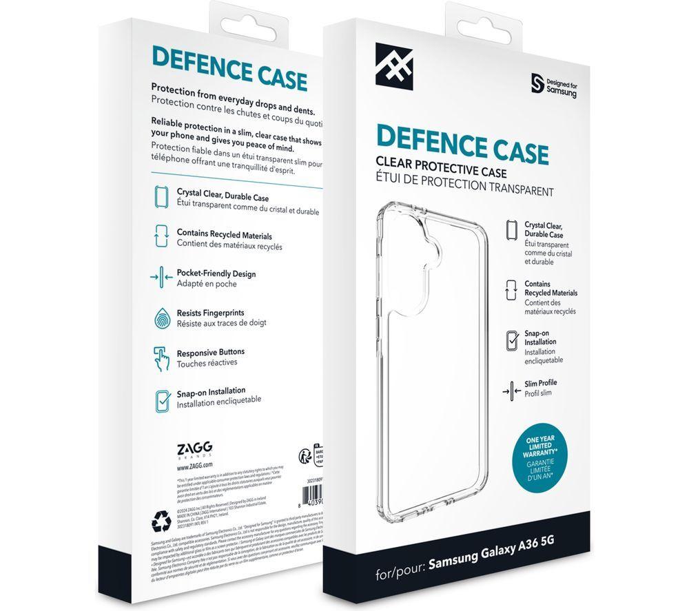 ZAGG Defence Galaxy A36 Case - Clear