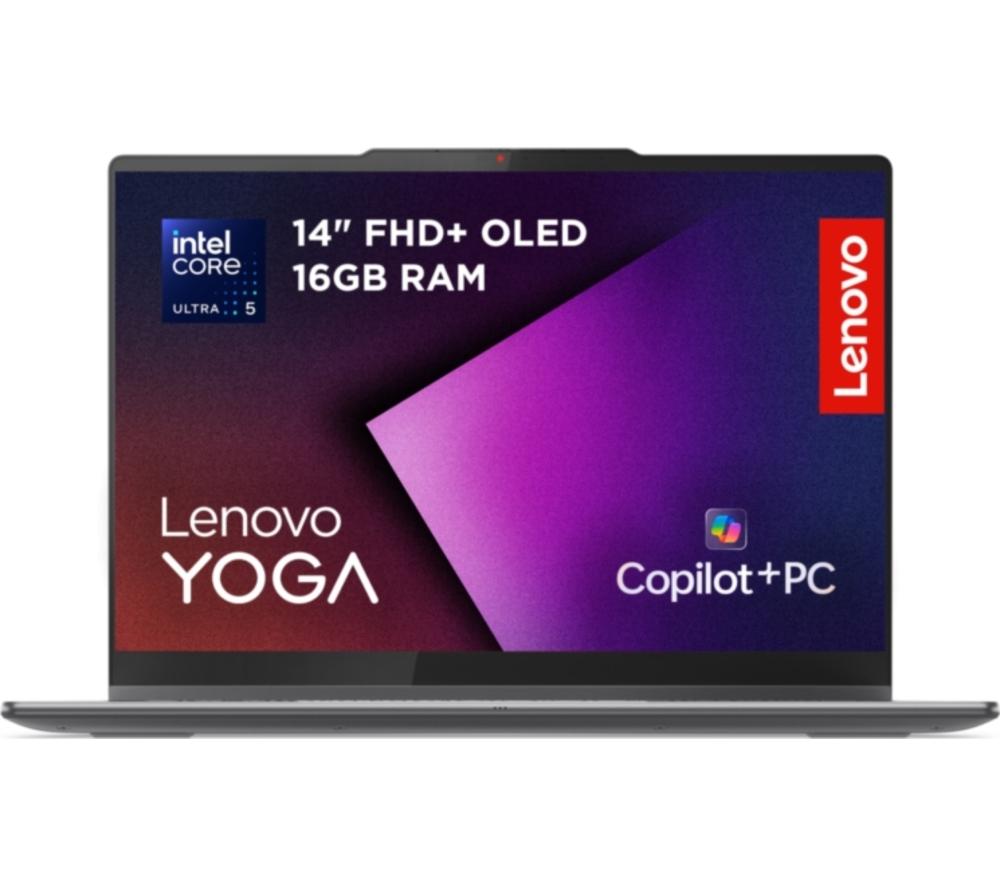 LENOVO Yoga 7 14inch 2 in 1 Laptop, Copilot PC - Intel®Core  Ultra 5, 512 GB SSD, Luna Grey