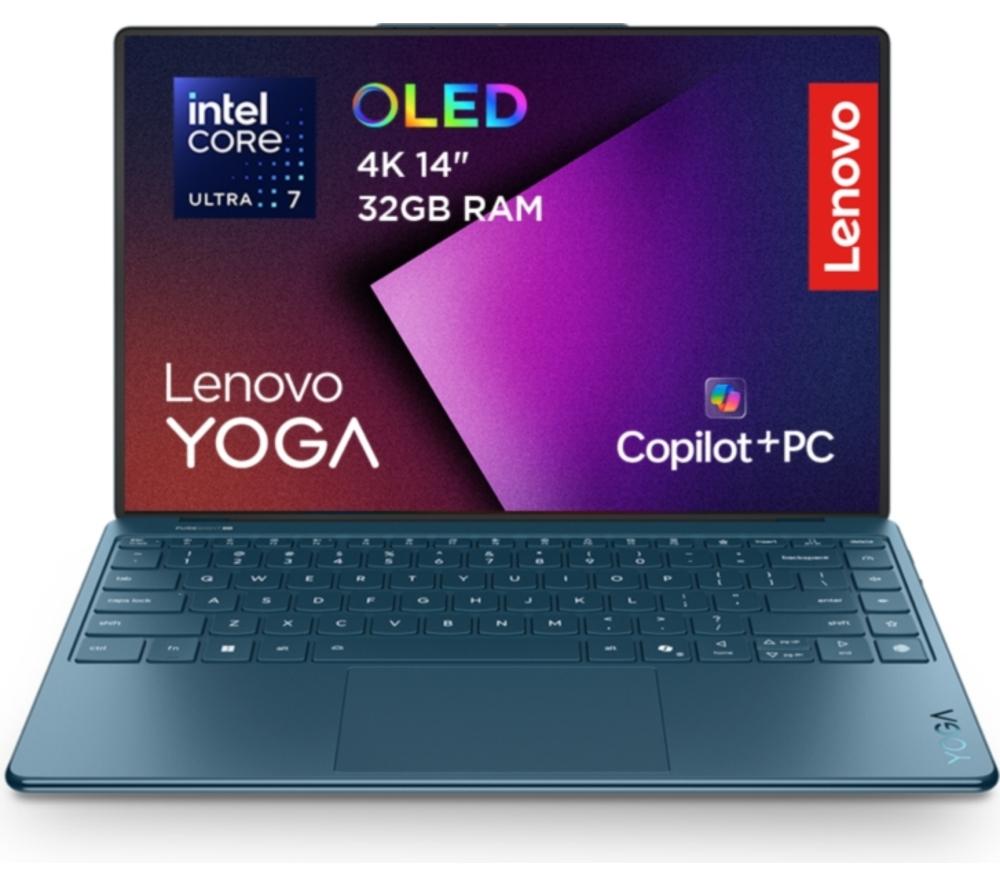 LENOVO Yoga Slim 9 14inch Laptop, Copilot PC - Intel®Core  Ultra 7, 1 TB SSD, Teal