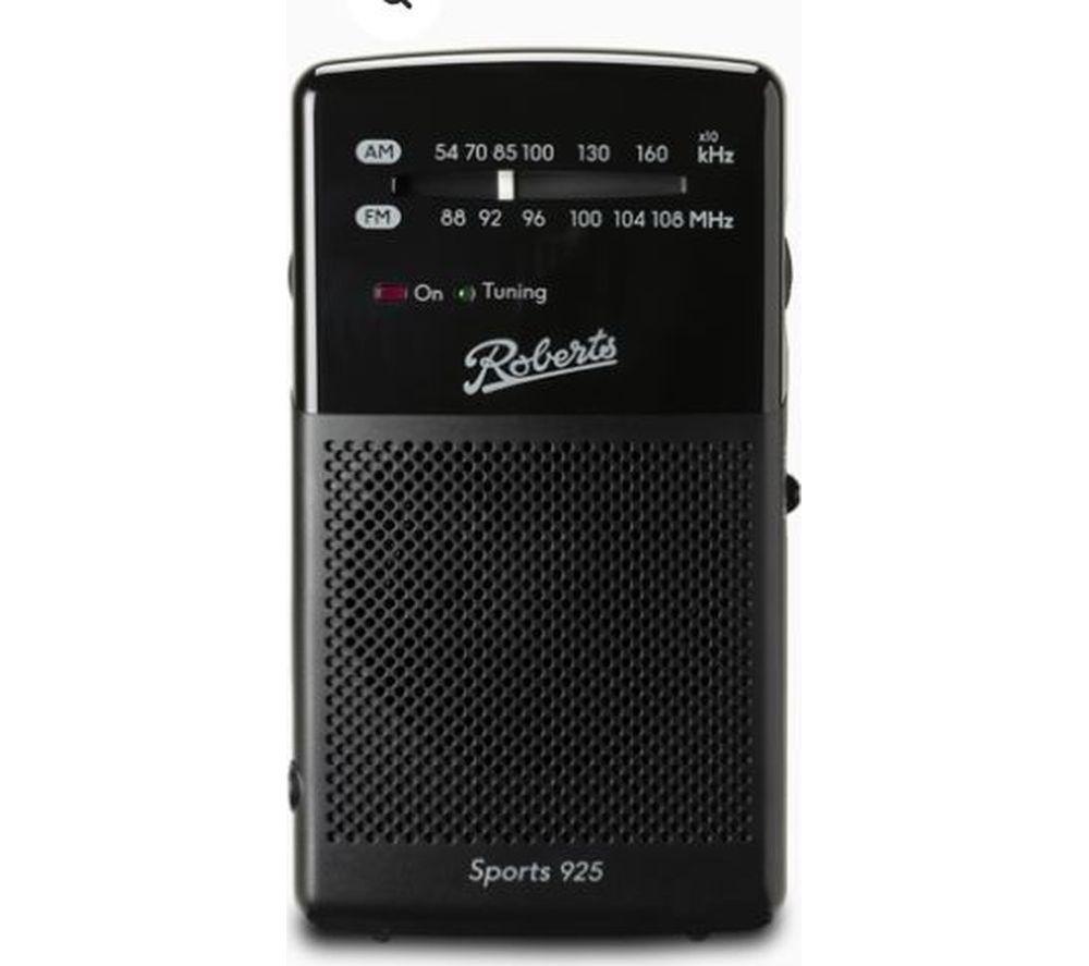 ROBERTS Sports 925 Portable AM/FM Radio - Black