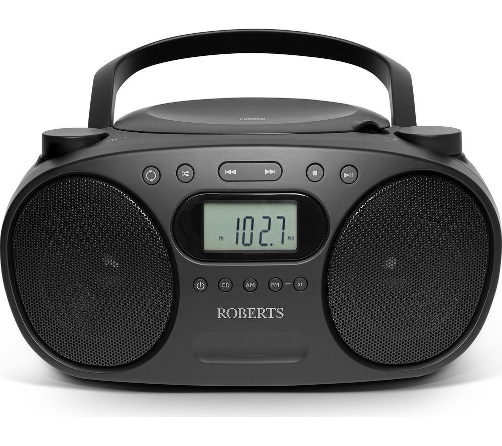 ROBERTS Zoombox FM Portable FM/AM Boombox - Black