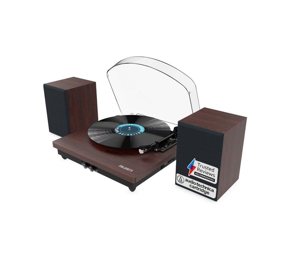 MAJORITY Moto Plus Belt Drive Bluetooth Turntable - Walnut