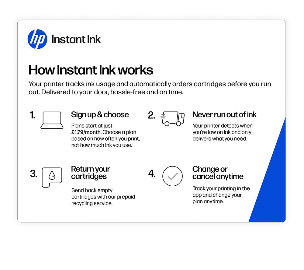 Buy HP Instant Ink Enrolment Card | Currys