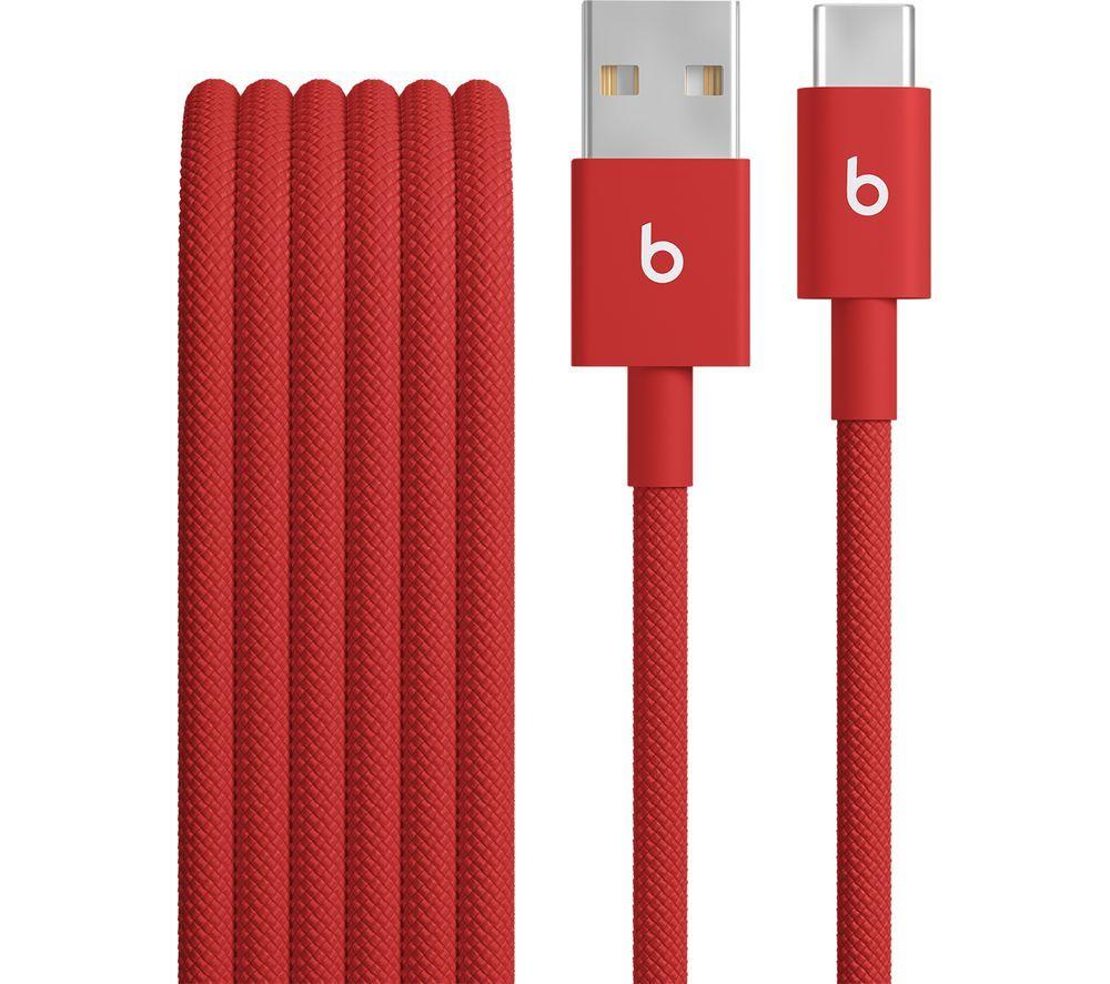 BEATS USB-A to USB-C Woven Cable - 1.5 m, Rapid Red