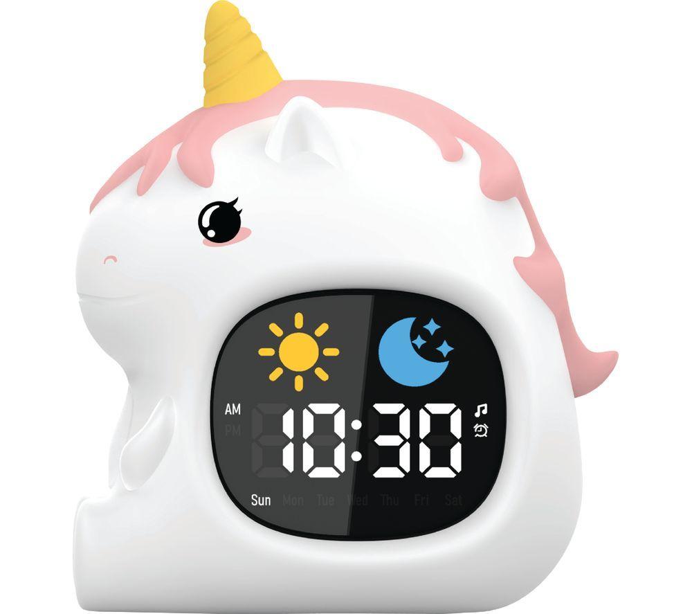 GROOV-E Cutties LED Night Light with Sleep Training Alarm - Unicorn