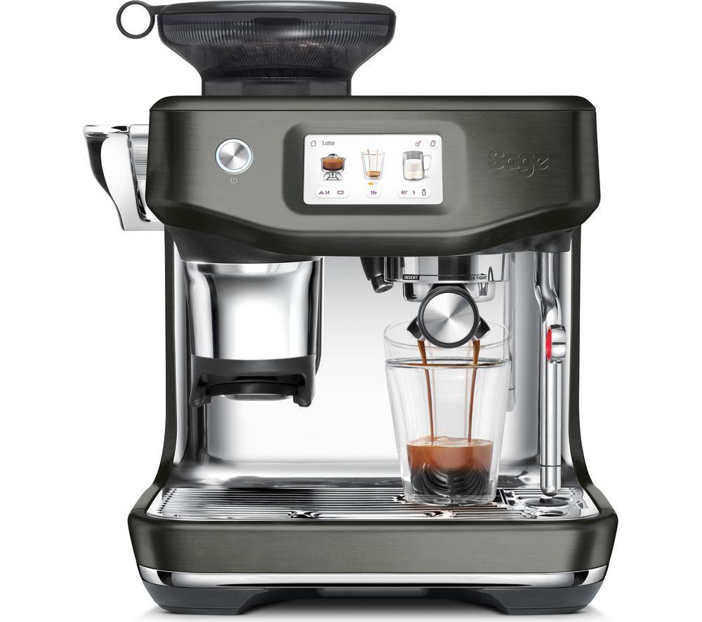 SAGE the Barista Touch Impress SES882 Bean to Cup Coffee Machine - Black & Stainless Steel