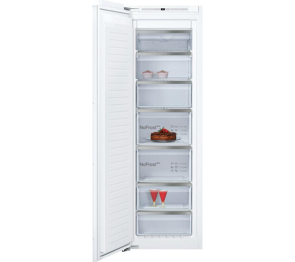 NEFF N90 GI7815CE0G Integrated Tall Freezer - Sliding Hinge