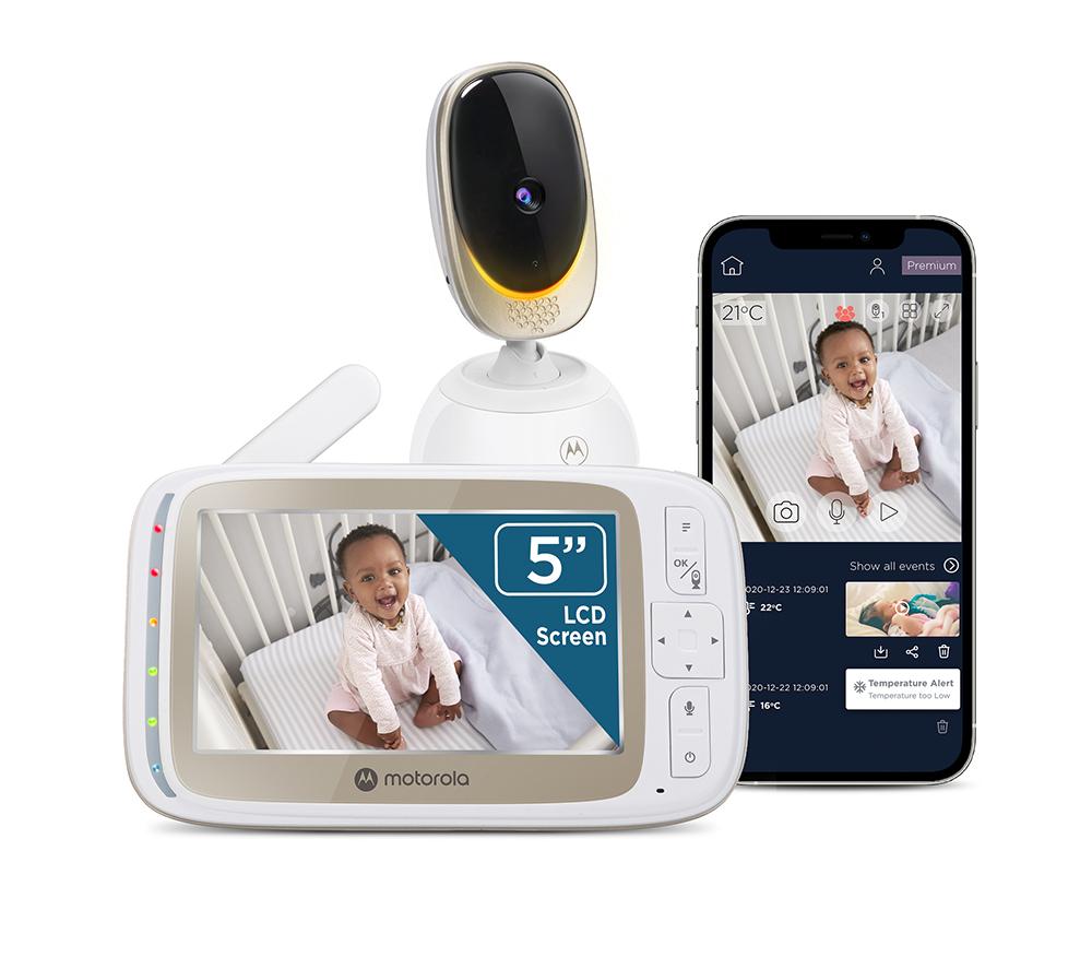 MOTOROLA VM85 Connect Smart Baby Monitor - White & Gold