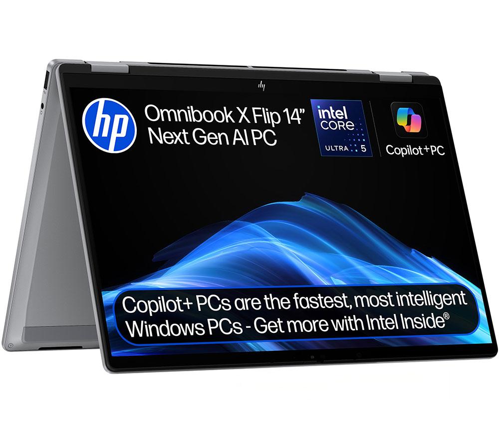 HP OmniBook X 14inch 2 in 1 Laptop - Intel®Core  Ultra 5, 512 GB SSD, Silver