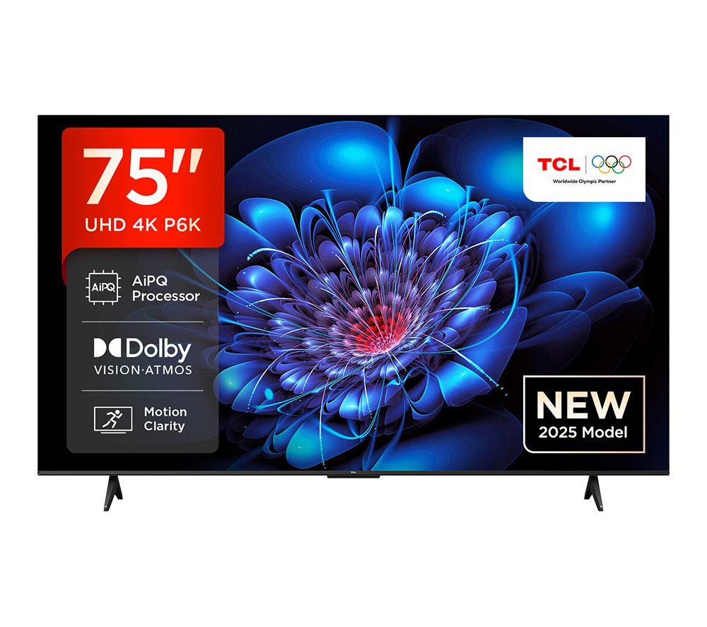 75inch TCL 75P6K-UK  Smart 4K Ultra HD HDR LED TV