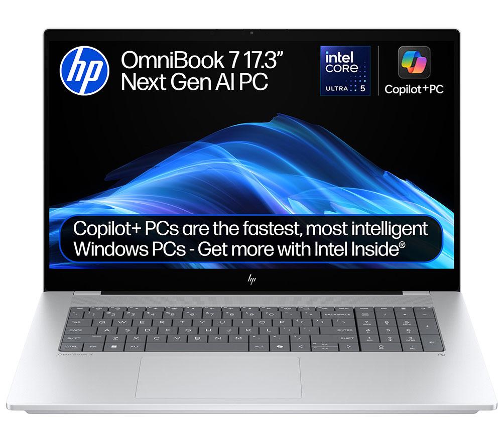 HP OmniBook 7 AI 17inch Laptop - Intel®Core  Ultra 5, 512 GB SSD, Silver