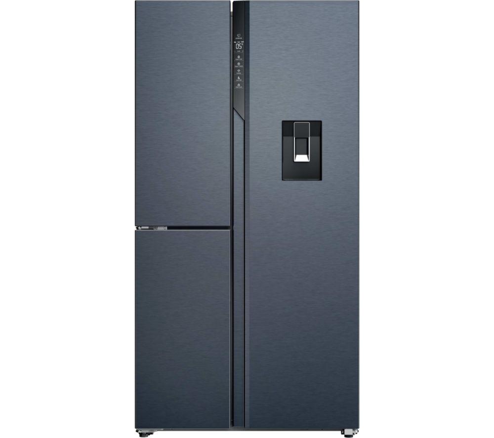 HAIER Series 7 HSPR79F18EWMB American-Style Smart Fridge Freezer - Brushed Black