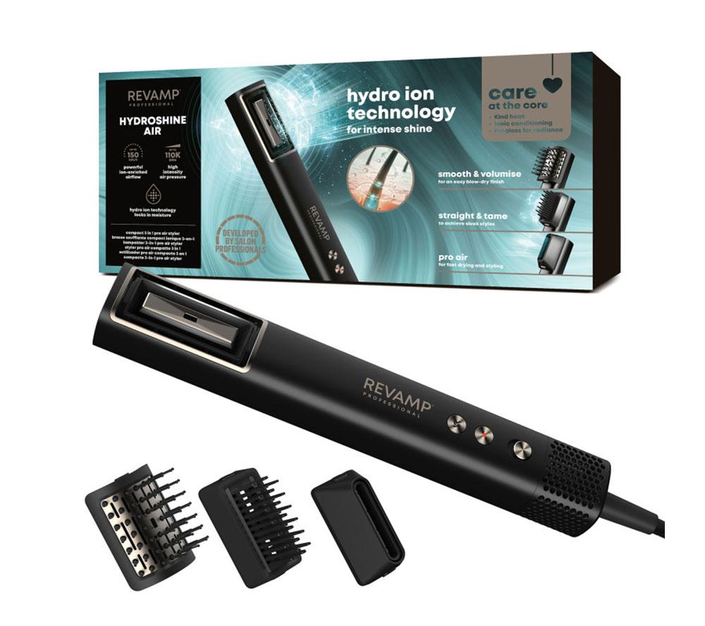 REVAMP Hydro Shine DR-2750-GB Air Styler   Black & Gold