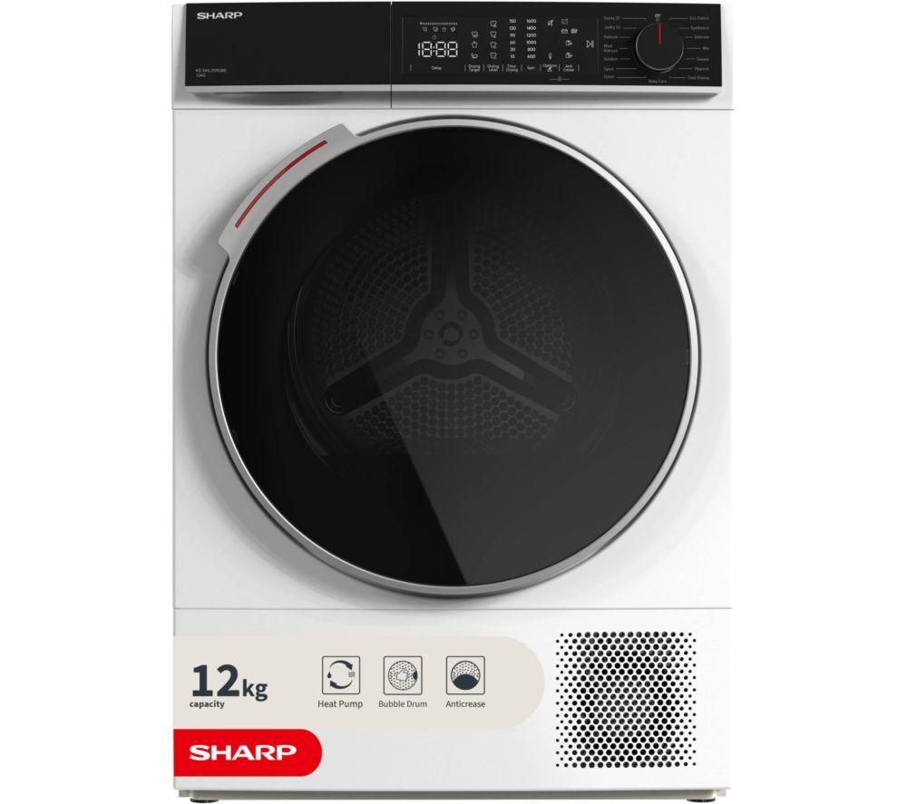 SHARP KD-NHL2S9GWE 12 kg Heat Pump Tumble Dryer - White