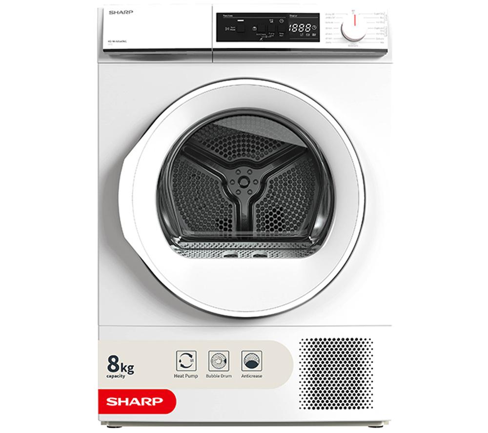 SHARP KD-NHA8S6GWE-EN 8 kg Heat Pump Tumble Dryer - White