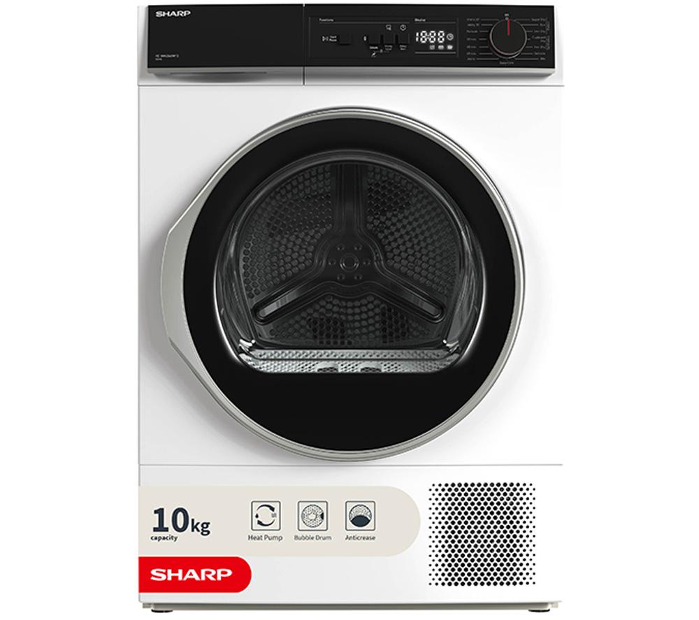 SHARP KD-NHA0S6GW1D-EN 10 kg Heat Pump Tumble Dryer - White