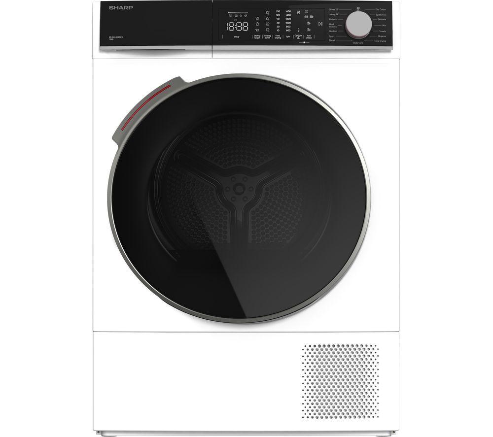 SHARP KD-NHB0S9GWD-EN 10 kg Heat Pump Tumble Dryer - White