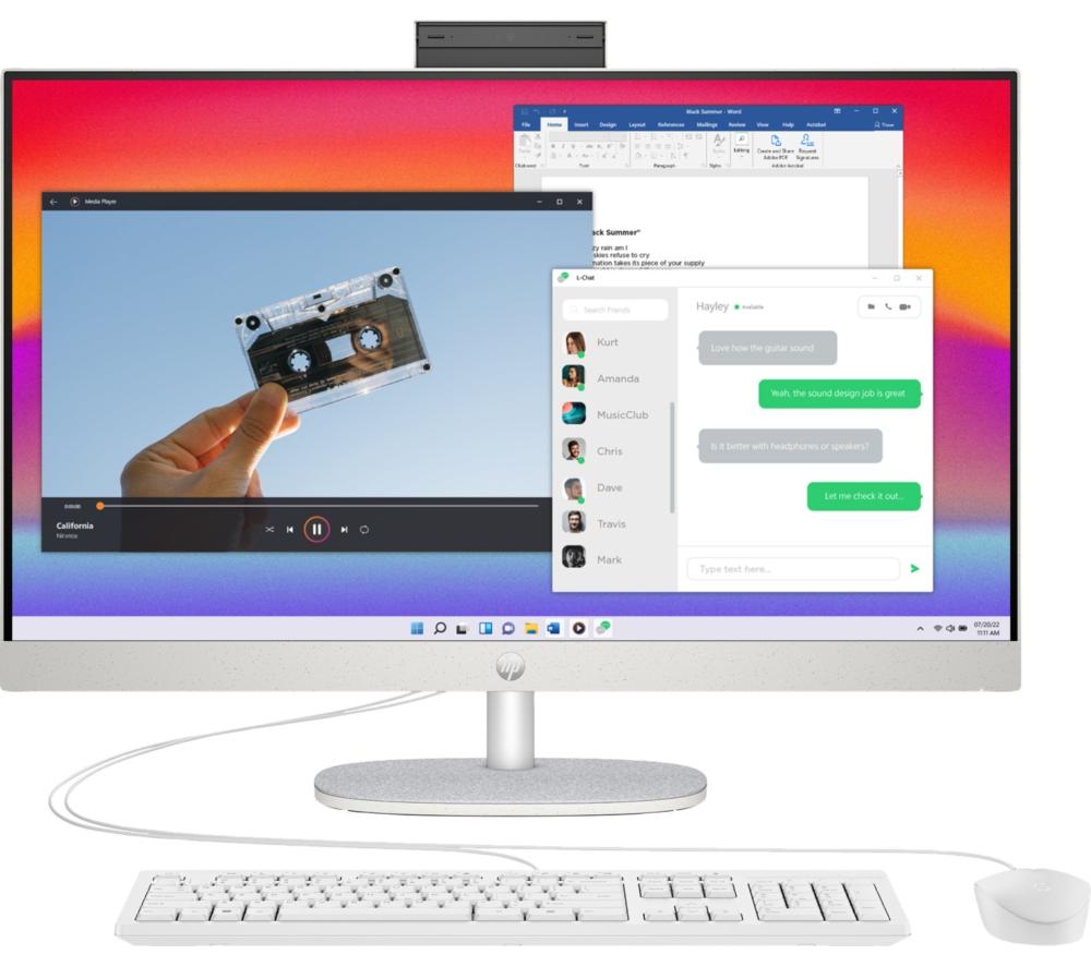 HP Pavilion 27-cr0046na 27inch All-in-One PC - Intel®Core  i5, 1 TB SSD, White