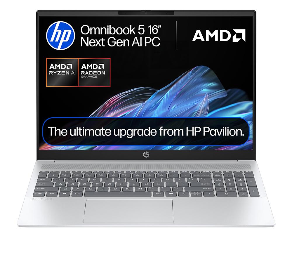 HP OmniBook 5 16inch Laptop - AMD Ryzen™ AI 5, 512 GB SSD, Silver