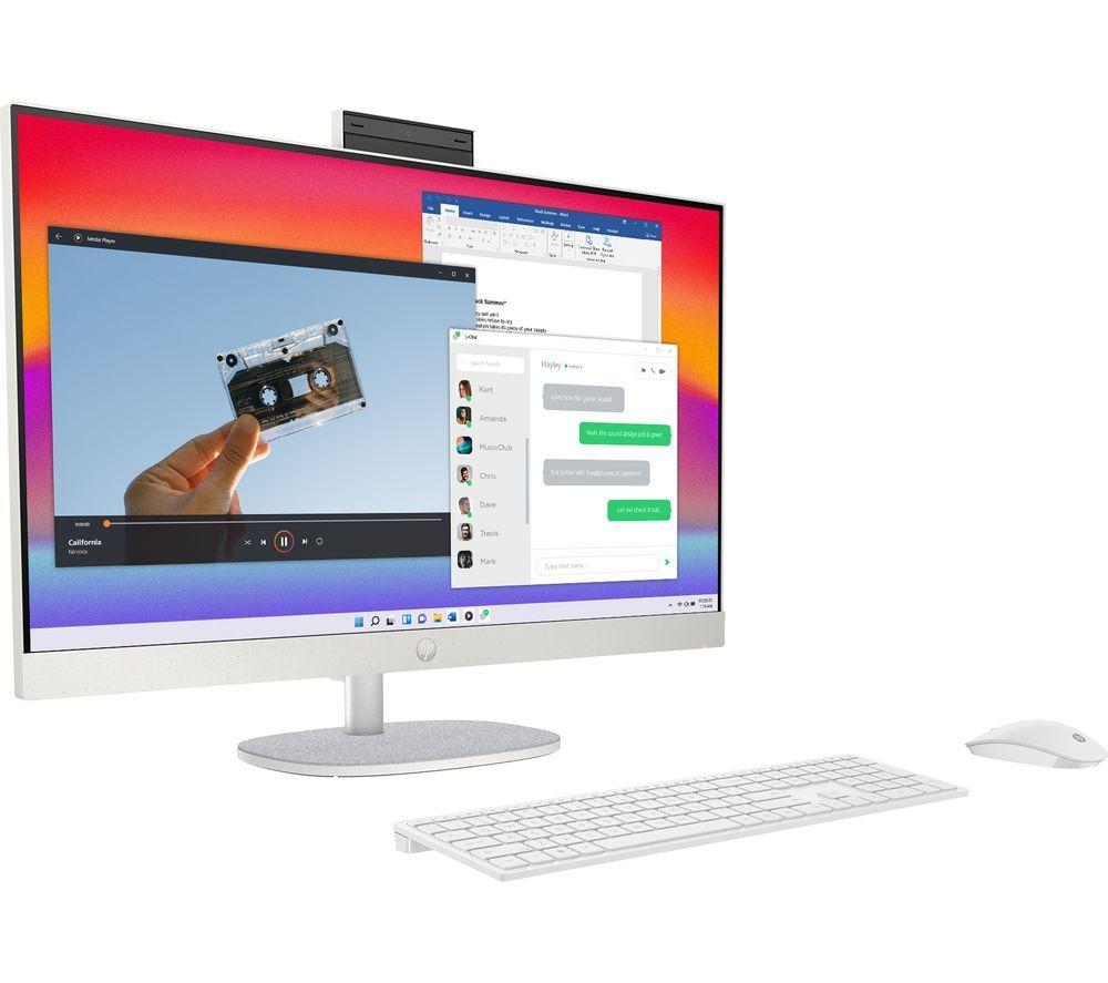 HP 24-cr0058na 23.8inch All-in-One PC - Intel®Core  i3, 512 GB SSD, Shell White