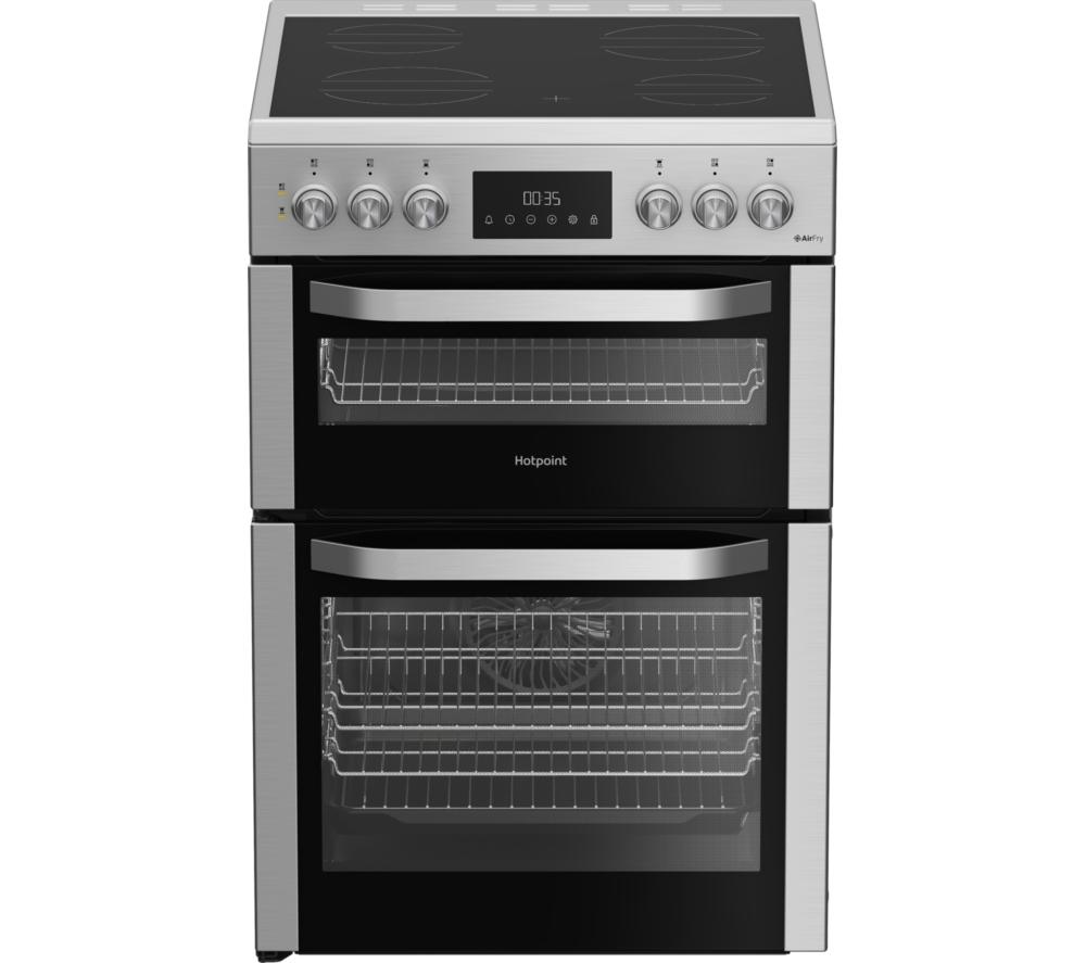 HOTPOINT Multiflow HDE6VDCAX 60 cm Electric Ceramic Cooker - Stainless Steel