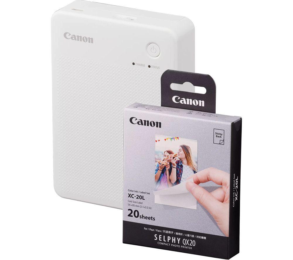 Buy CANON SELPHY QX20 Portable Colour Photo Wireless Printer & XC