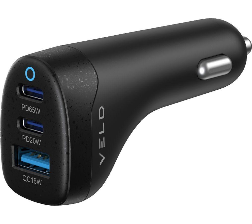 VELD VC100JB Super Fast 3-Port 100 W Car Charger
