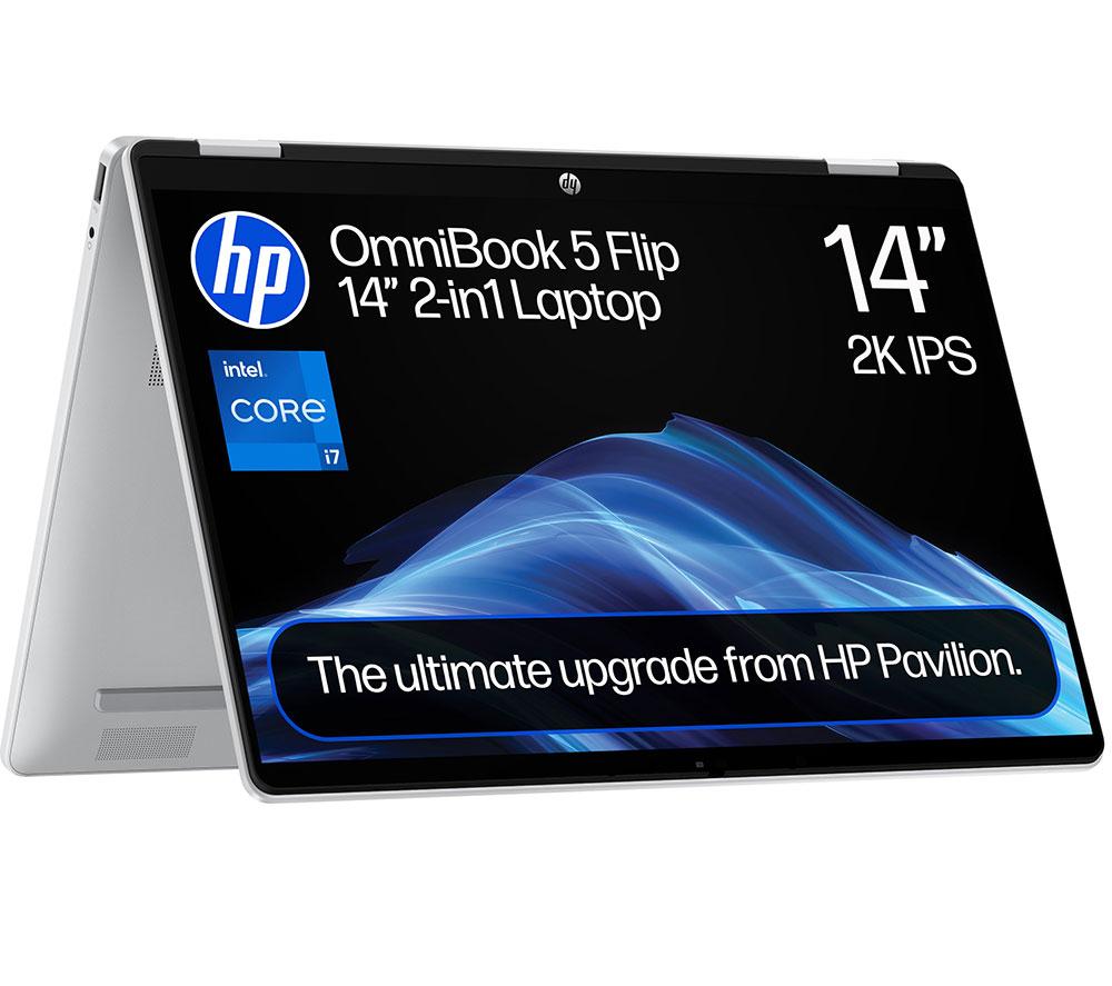 HP OmniBook 5 Flip 14inch 2 in 1 Laptop - Intel®Core  i7, 512 GB SSD, Silver
