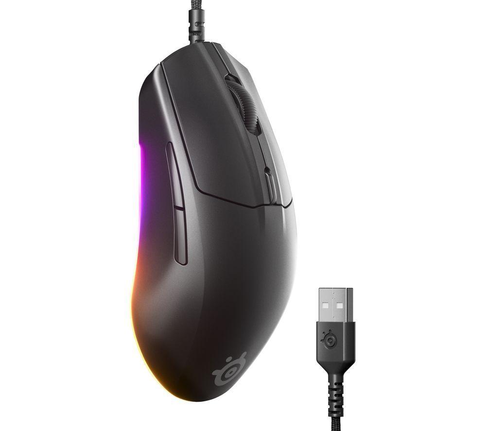 STEELSERIES Rival 3 Gen 2 RGB Optical Gaming Mouse - Black