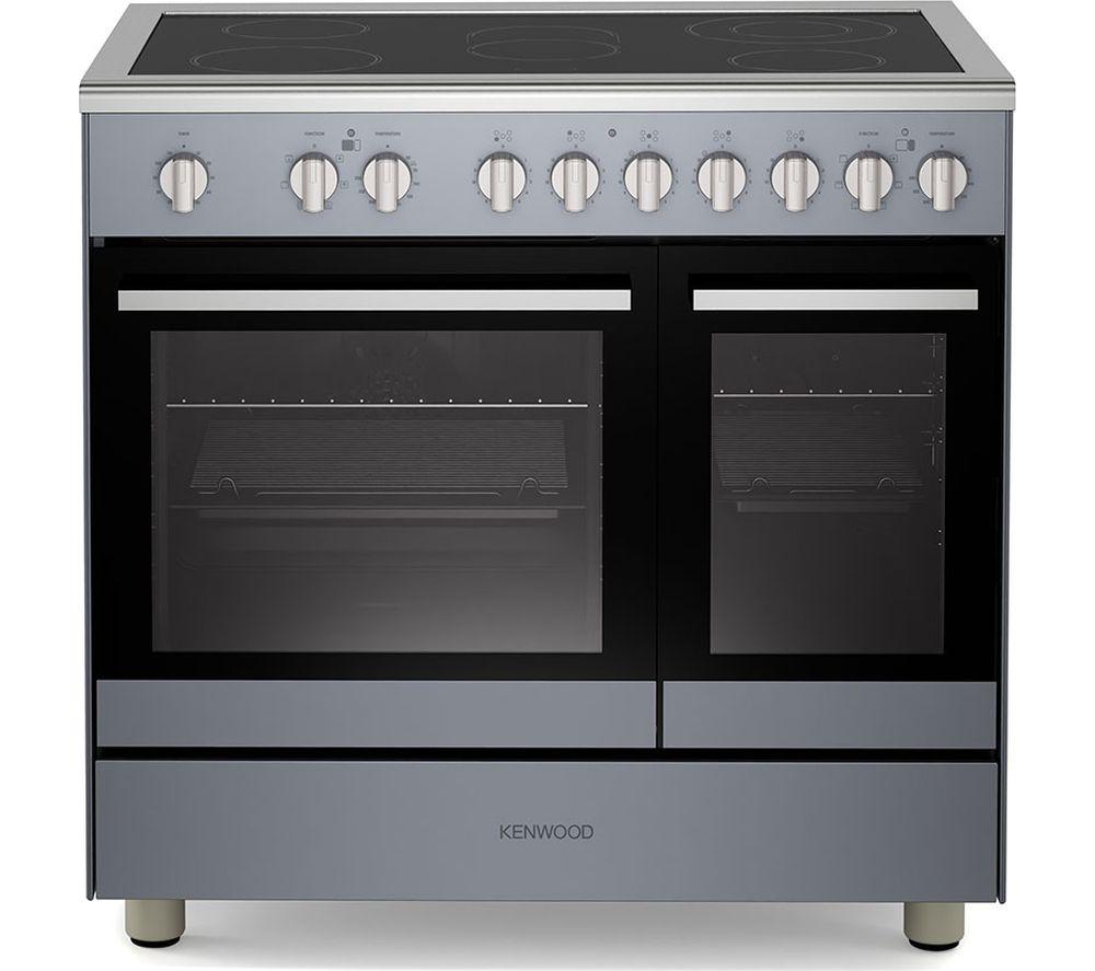 KENWOOD CK602C-SL 90 cm Electric Ceramic Range Cooker - Slate Grey & Chrome