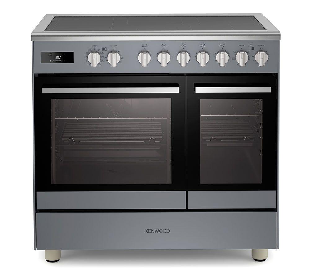 KENWOOD CK603IND-SL 90 cm Electric Induction Range Cooker - Slate Grey & Chrome