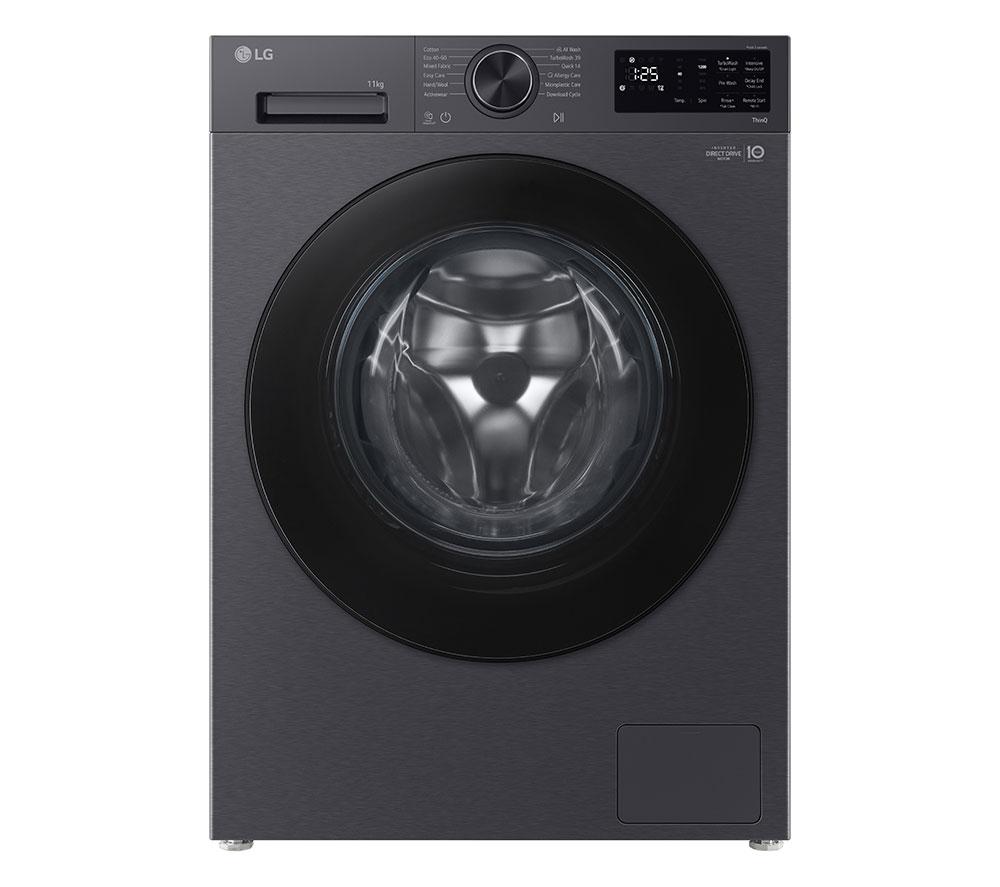 LG VX50 Series AI Direct Drive F4X5011TGB WiFi-enabled 11 kg 1400 Spin Washing Machine - Matte Black