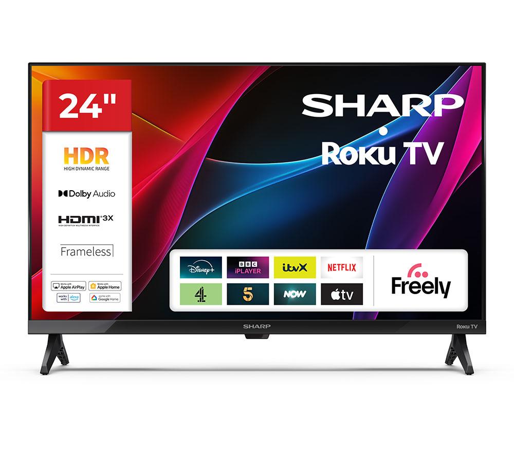 24inch SHARP 1T-C24HD2725KB Roku TV  Smart HD Ready HDR LED TV