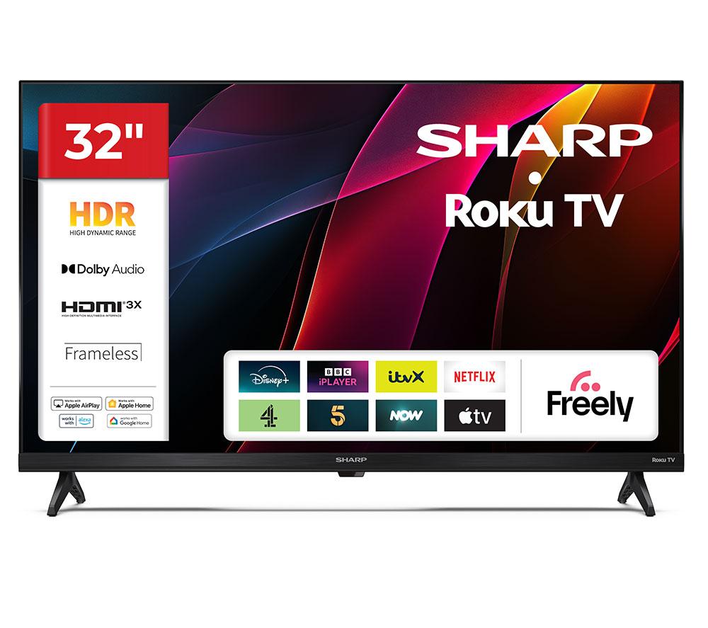 32inch SHARP 1T-C32HD2725KB Roku TV  Smart HD Ready HDR LED TV