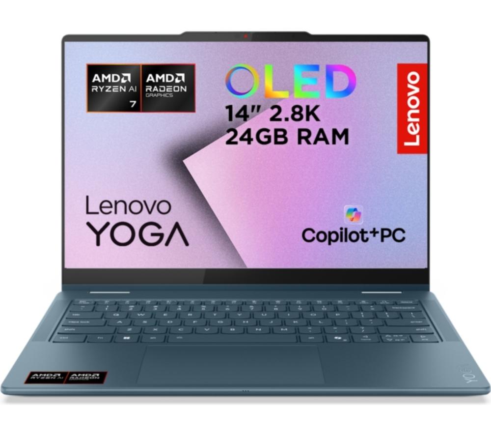 LENOVO Yoga 7 14inch 2 in 1 Laptop - AMD Ryzen™ AI 7, 1 TB SSD, Tidal Teal