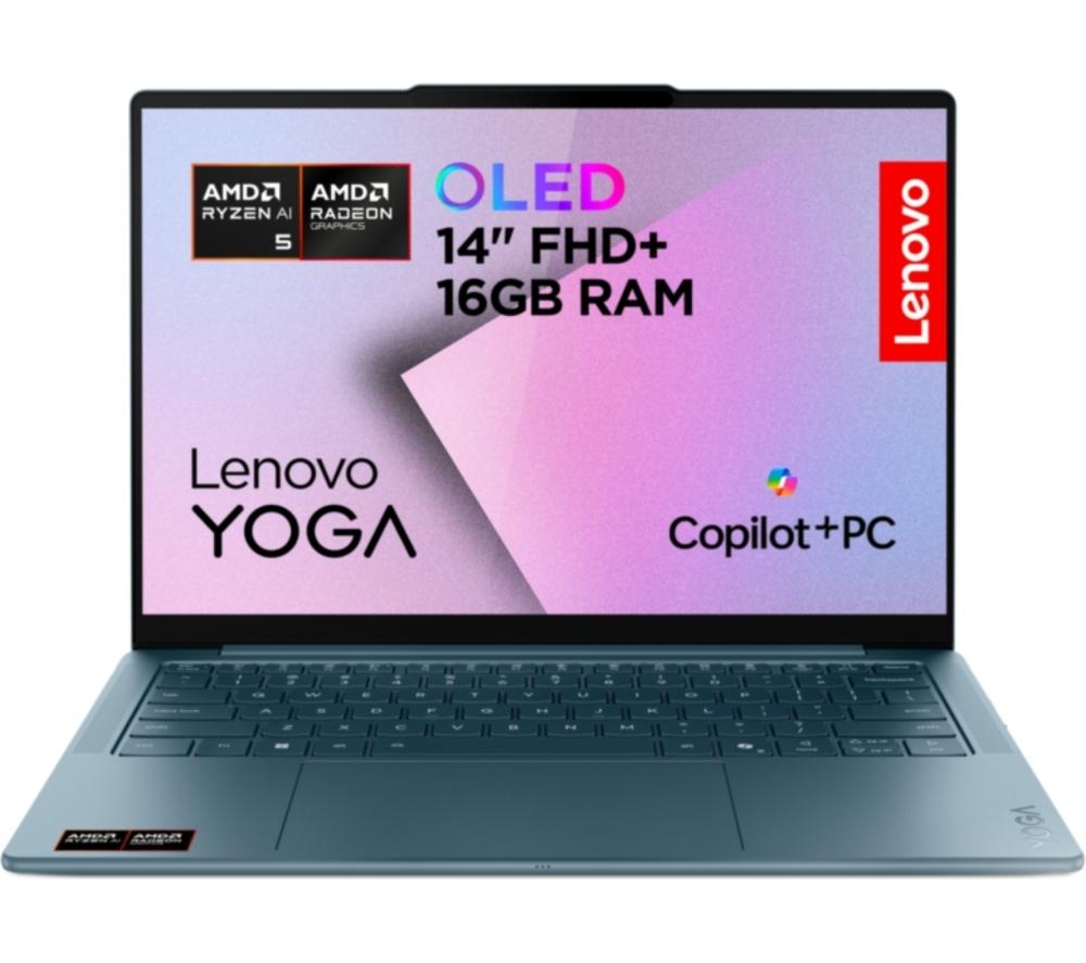 LENOVO Yoga Slim 7 14inch Laptop - AMD Ryzen™ AI 5, 512 GB SSD, Tidal Teal