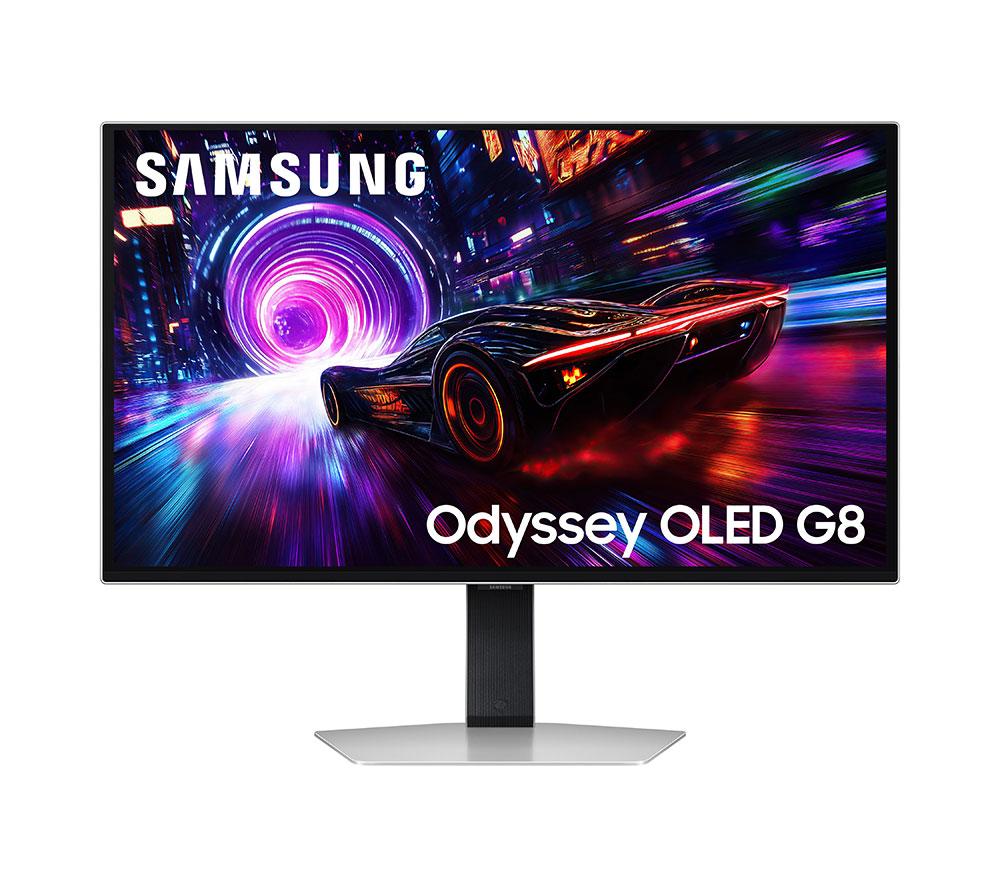 SAMSUNG Odyssey G8 LS27FG810SUXXU 4K Ultra HD 27inch QD-OLED Gaming Monitor - Silver