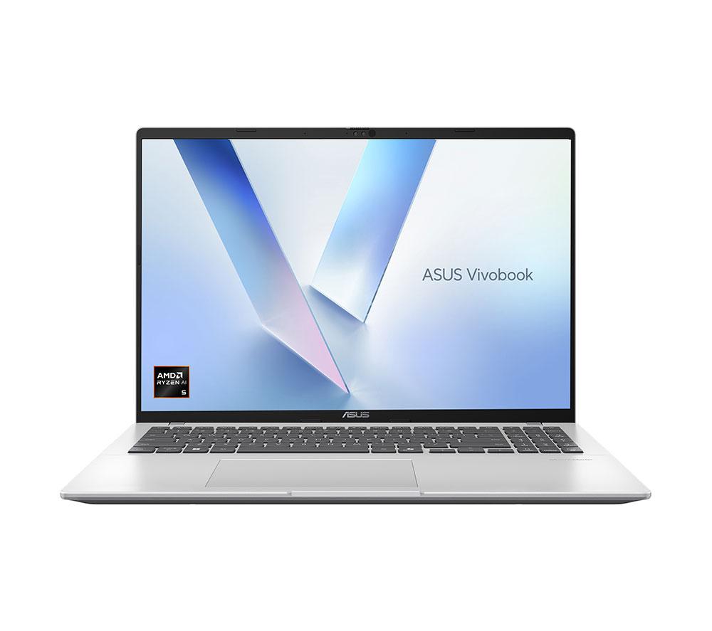 ASUS Vivobook 16 M1607KA 16inch Laptop, Copilot PC - AMD Ryzen™ AI 5, 512 GB SSD, Cool Silver