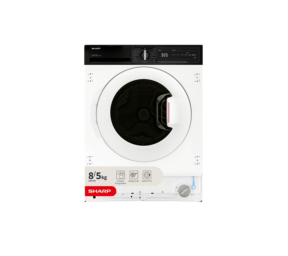 SHARP ES-NDIH814BWA1-EN Integrated 8 kg Washer Dryer - White