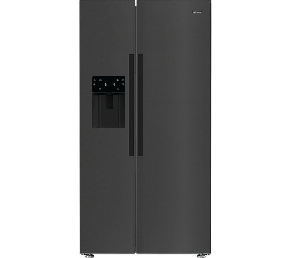 HOTPOINT HPG2 6574W XBR5UK American-Style Fridge Freezer - Dark Inox