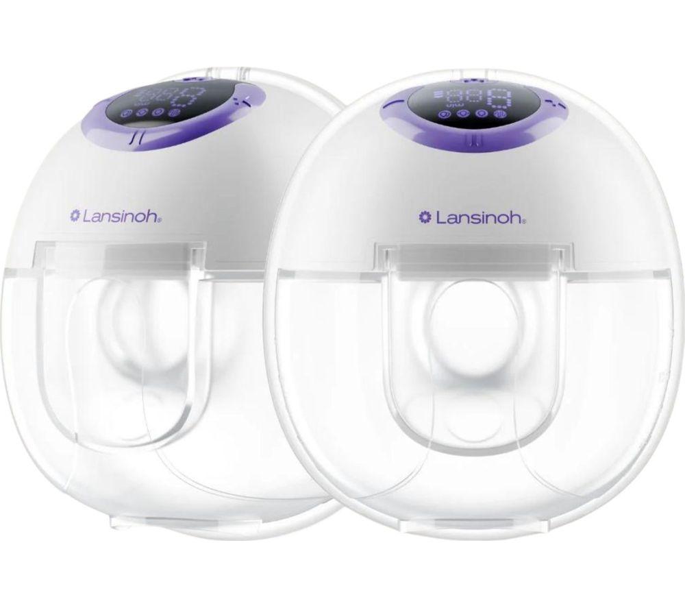 LANSINOH Wearable Double Electric Breast Pump - White