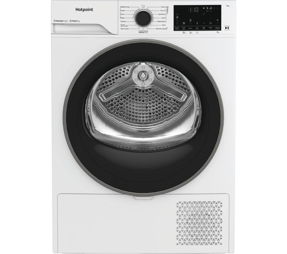 HOTPOINT FabricCare C HD 84M WBS UK WiFi-enabled 8 kg Heat Pump Tumble Dryer - White