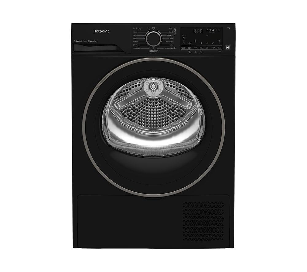 HOTPOINT FabricCare C HD 94M BBS UK 9 kg Heat Pump Tumble Dryer - Black