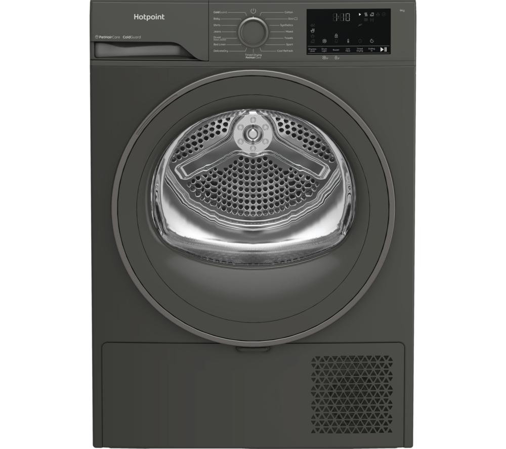 HOTPOINT C HD 93M GG UK 9 kg Heat Pump Tumble Dryer - Dark Grey