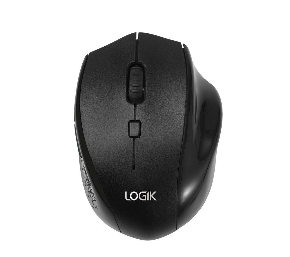 LOGIK LCFWLM26 Wireless Optical Mouse - Black