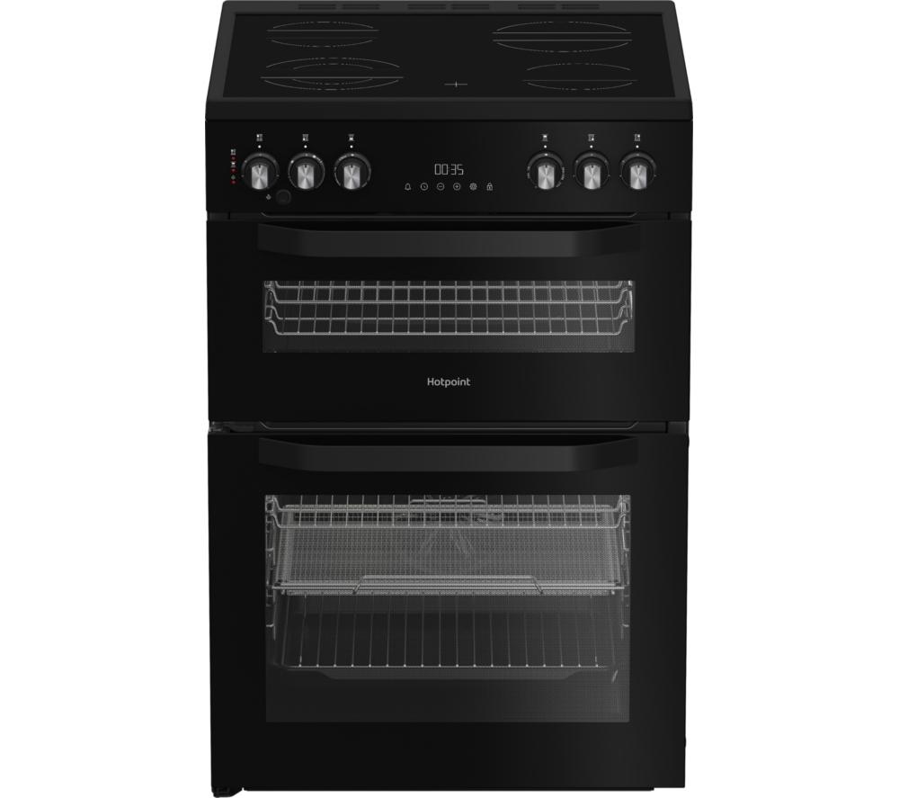 HOTPOINT Air Fry HDE6VDCASB1 60 cm Electric Ceramic Cooker - Black
