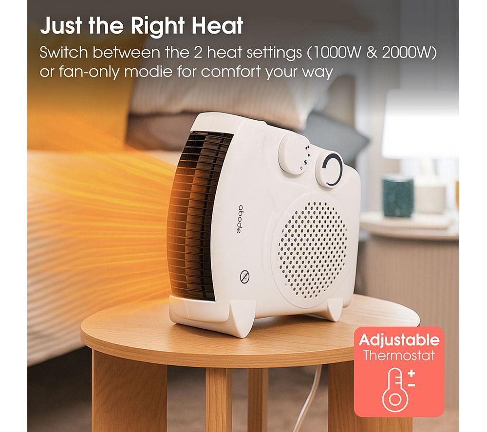 Buy ABODE AFH1001 Hot & Cool Fan Heater - White | Currys