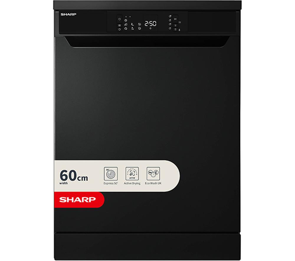 SHARP QW-NA1FF47D3M2-EN Full-size Dishwasher - Matte Black