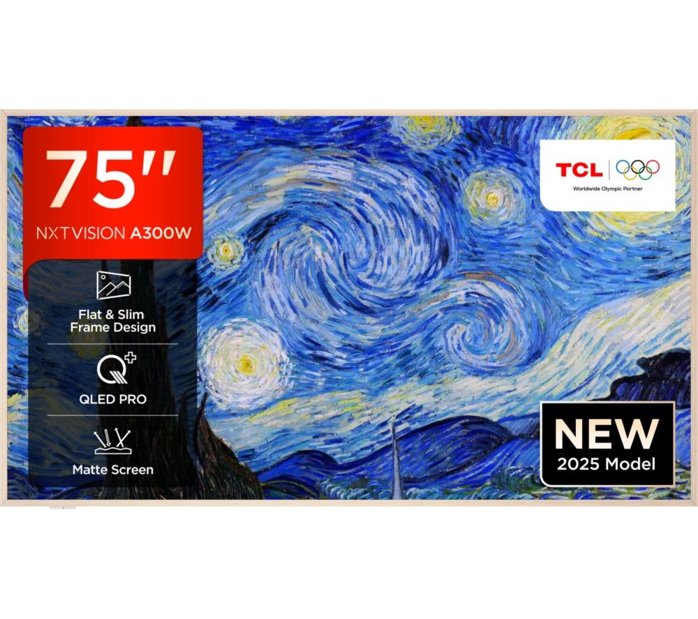 75inch TCL NXTVISION A300W  QLED 4K HDR Smart Google TV - 75A300W-UK